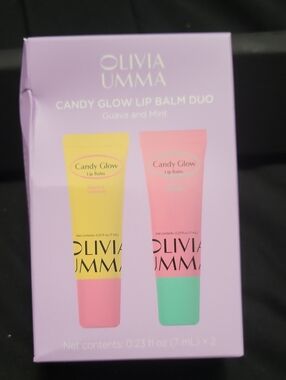 Oliviaumma Candy Glow Lip Balm Duo - Guava And Mint